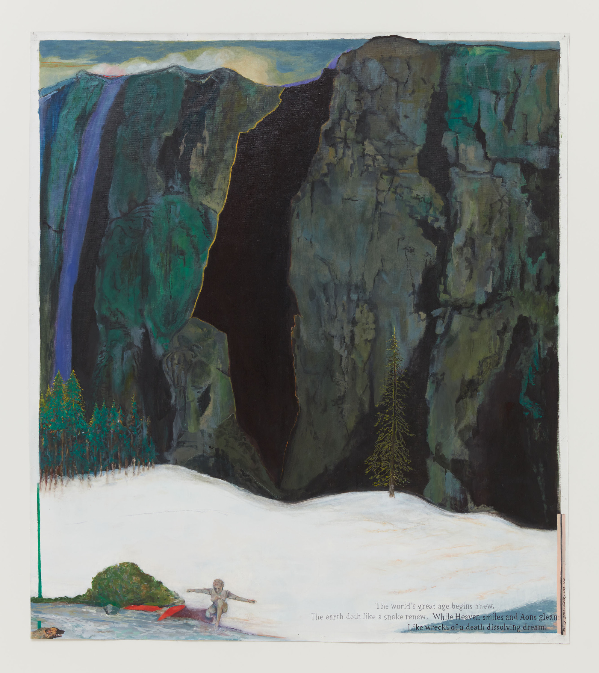 Snow-Laden Primeval (Meditations, on Log Phase and Decline rampant with Flatulent Cows and Carbon Cars) by Jo Baer