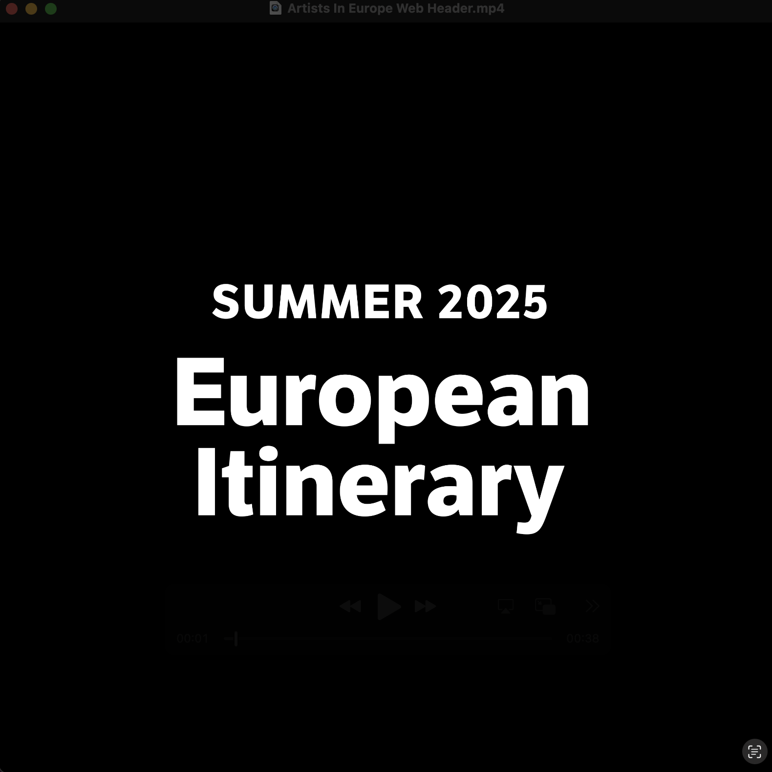 Summer 2025 European Itenerary