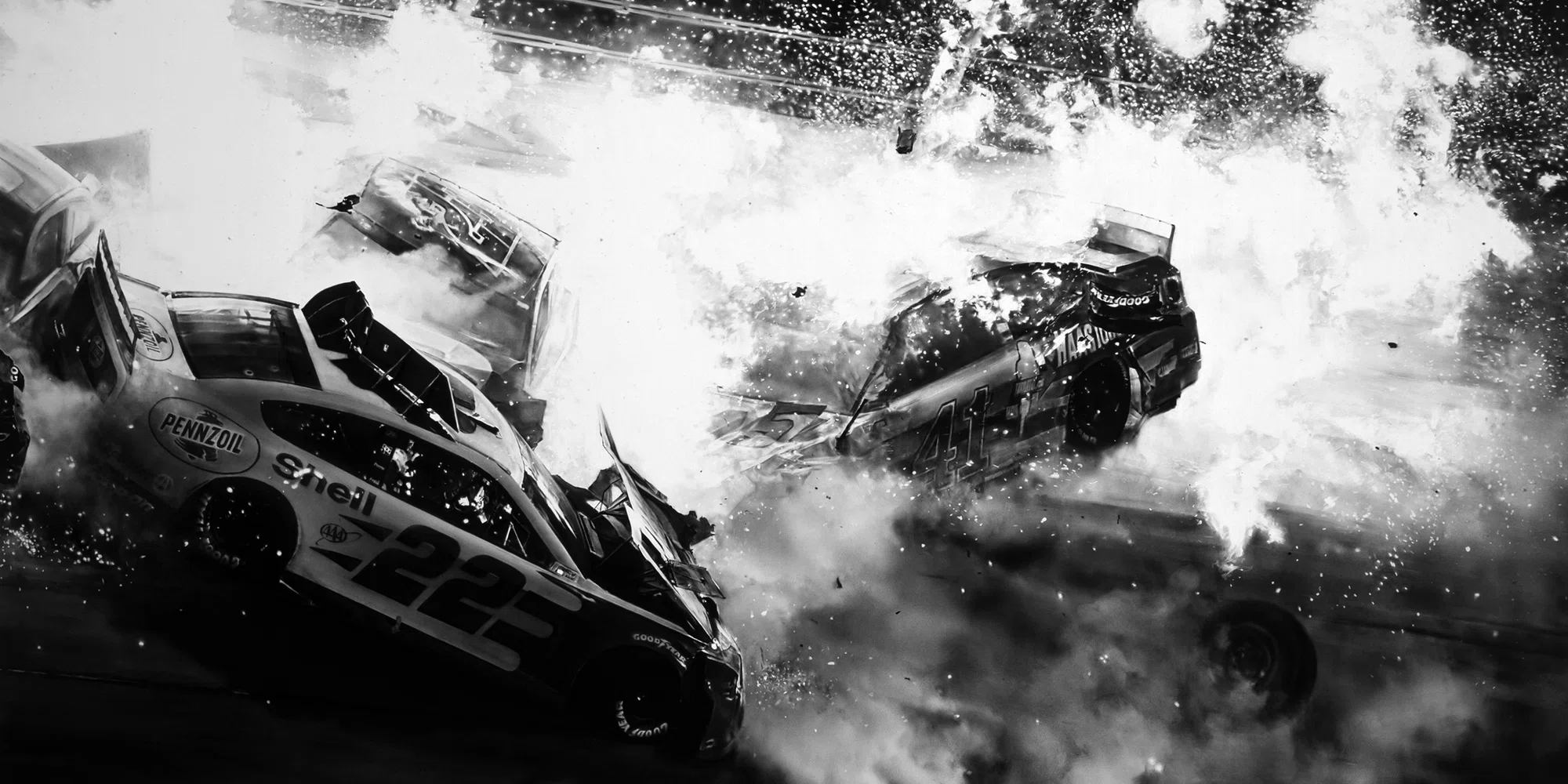 Untitled (Daytona Crash) by Robert Longo