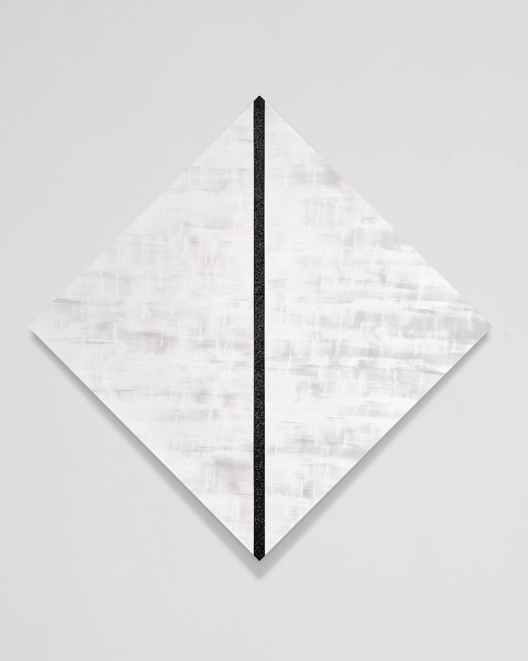 Untitled (White Diamond with Black Reflective Inner Band) by Mary Corse