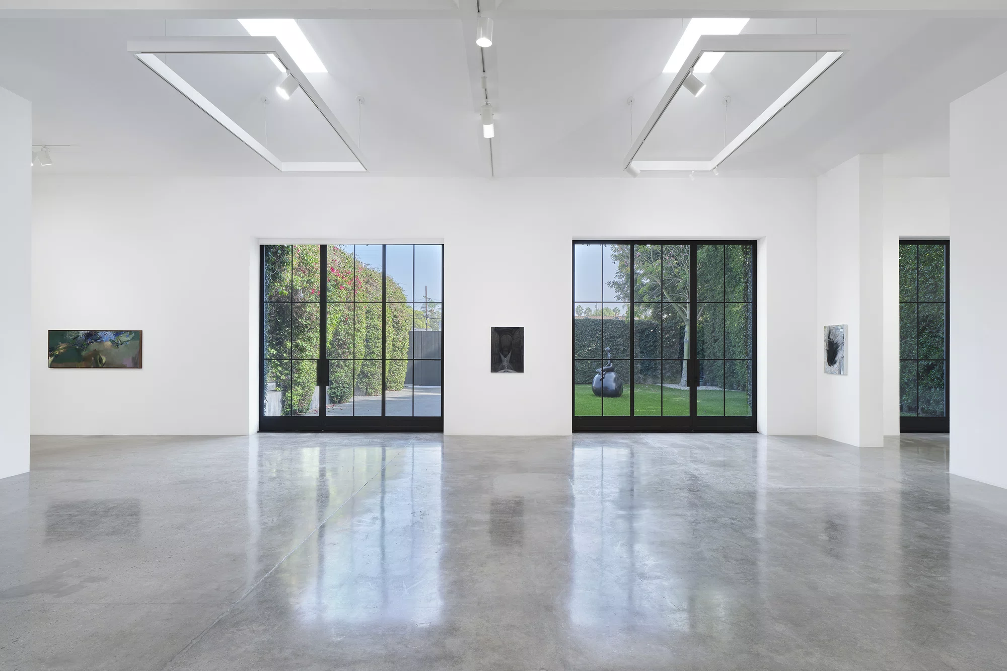Installation view of land marks in Los Angeles