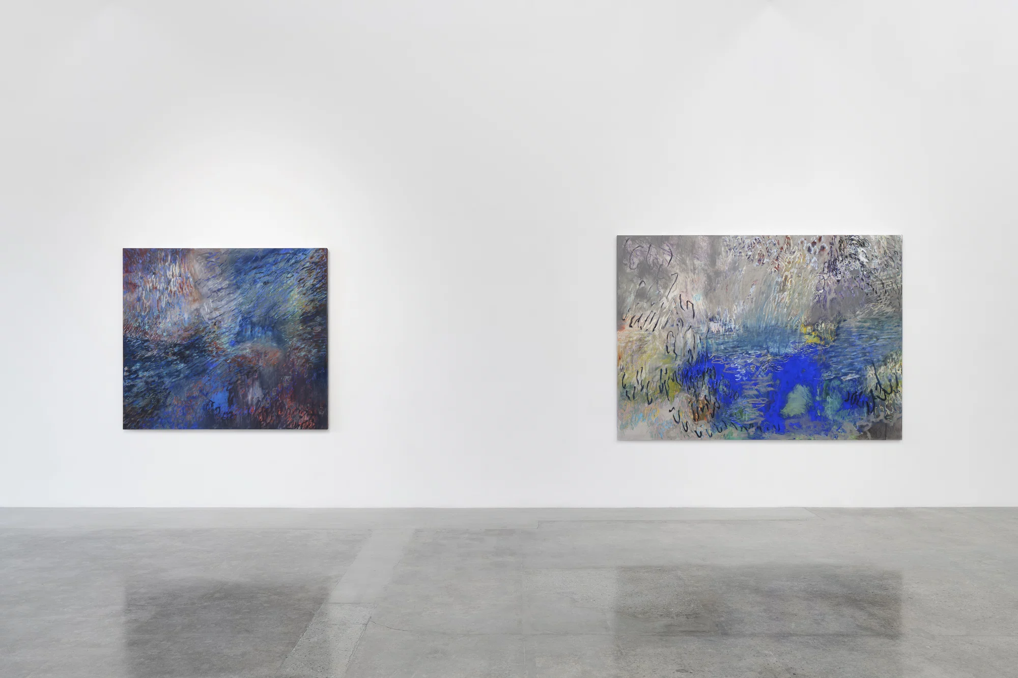 Installation view of land marks in Los Angeles