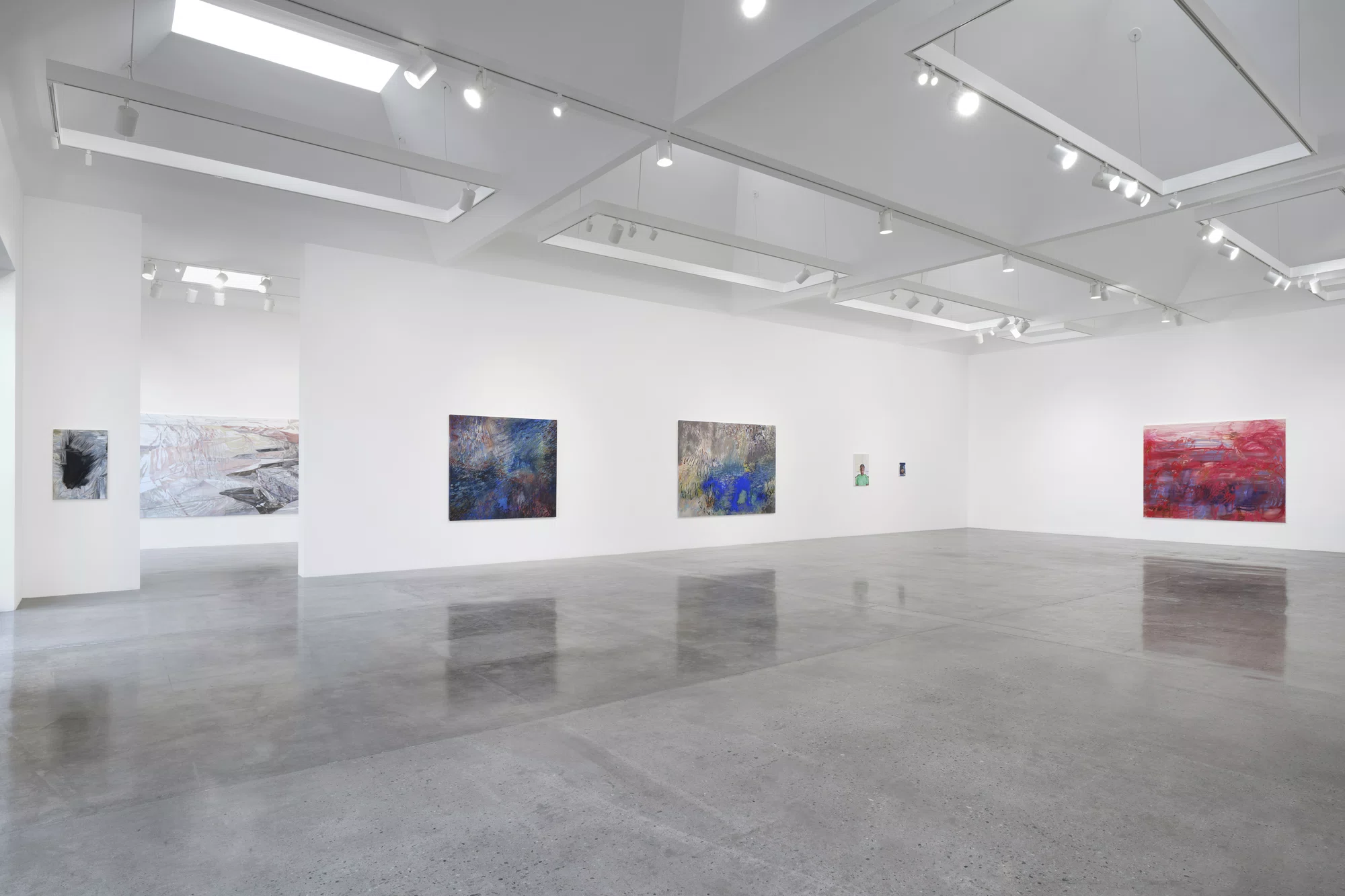 Installation view of land marks in Los Angeles