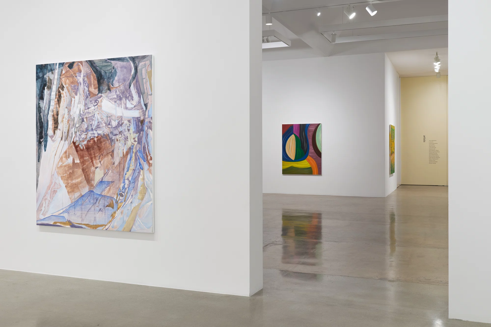 Installation view of land marks in Los Angeles