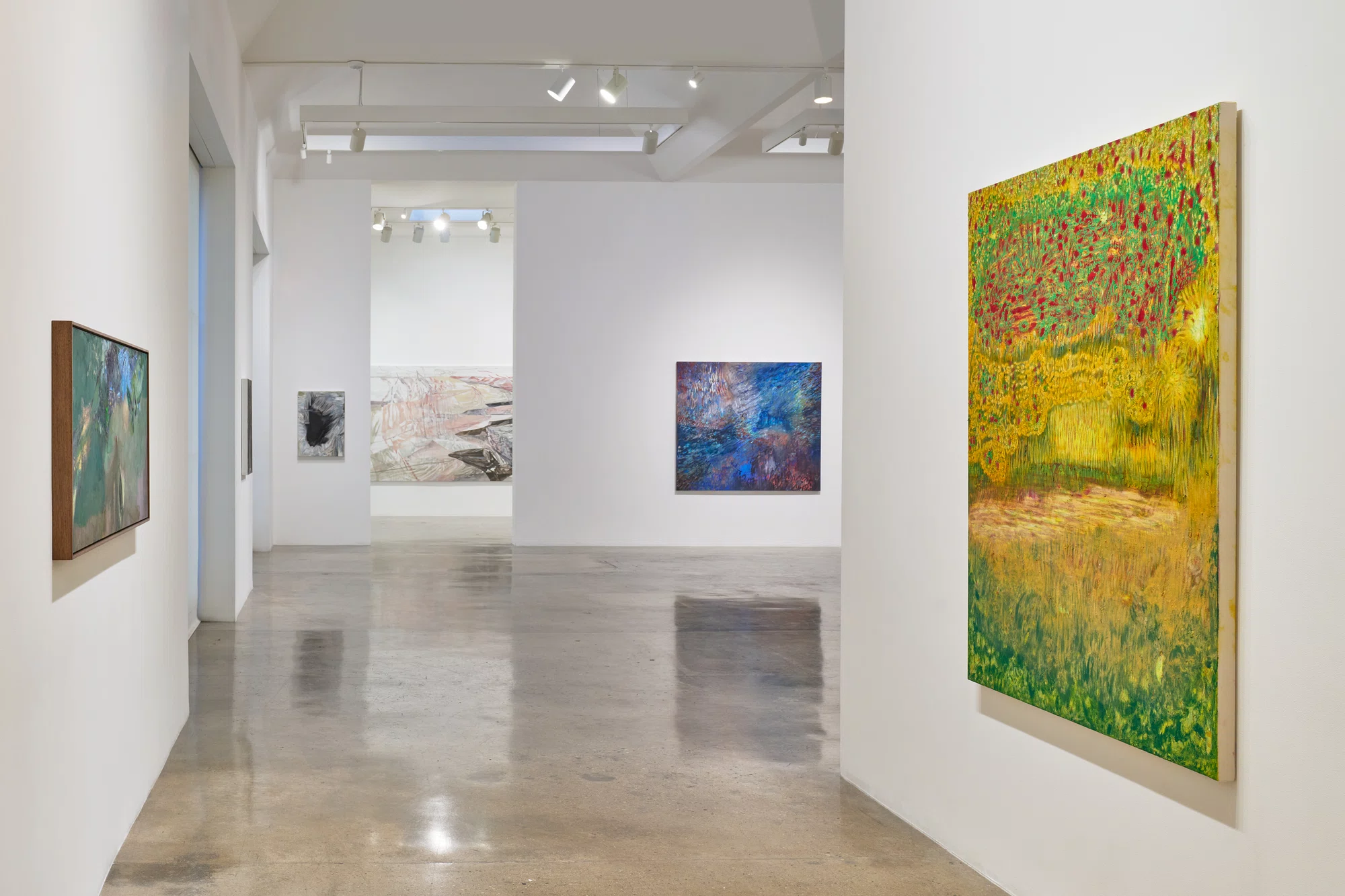 Installation view of land marks in Los Angeles