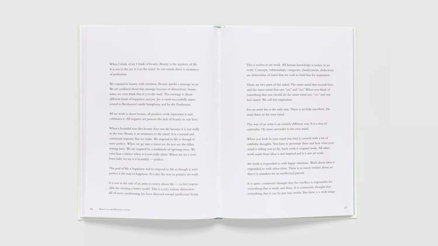 Interior Spread of Agnes Martin: On Beauty